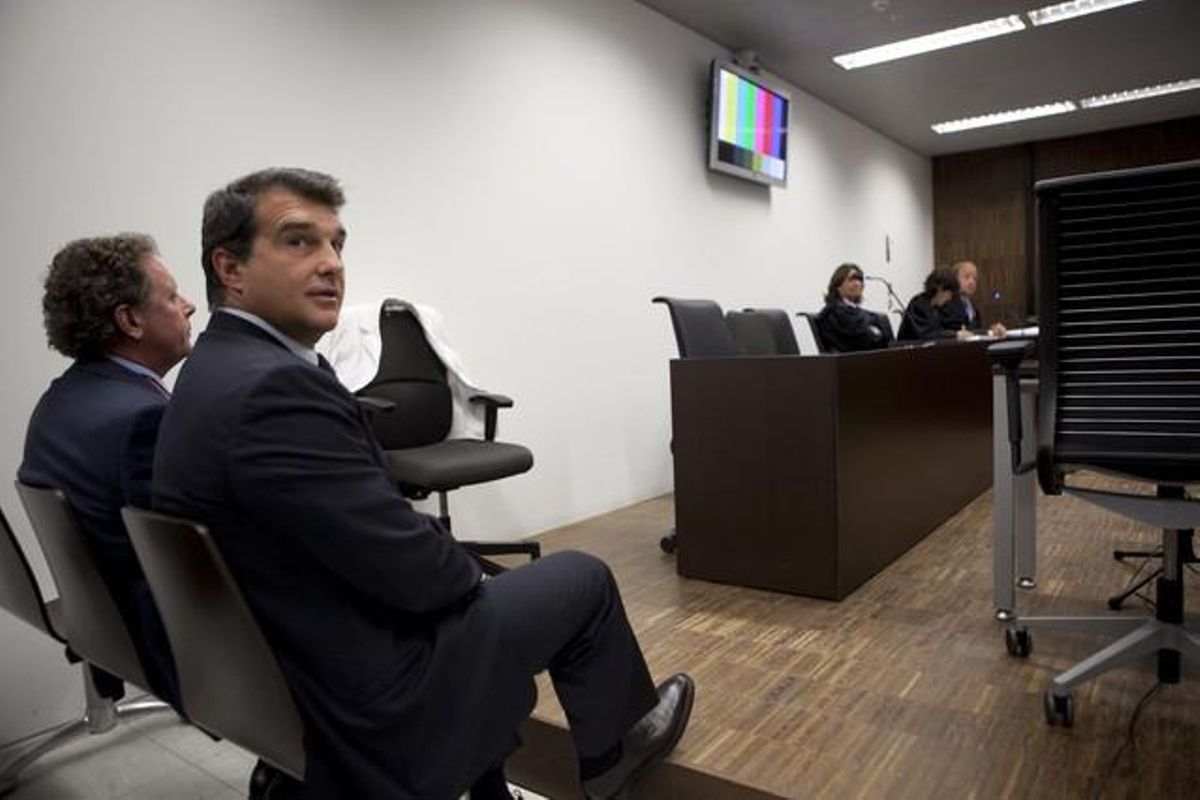 Joan Laporta, el día en que declaró sobre el caso en la Ciutat de la Justícia, el pasado 10 de octubre. Joan Laporta, el día en que declaró sobre el caso en la Ciutat de la Justícia, el pasado 10 de octubre.