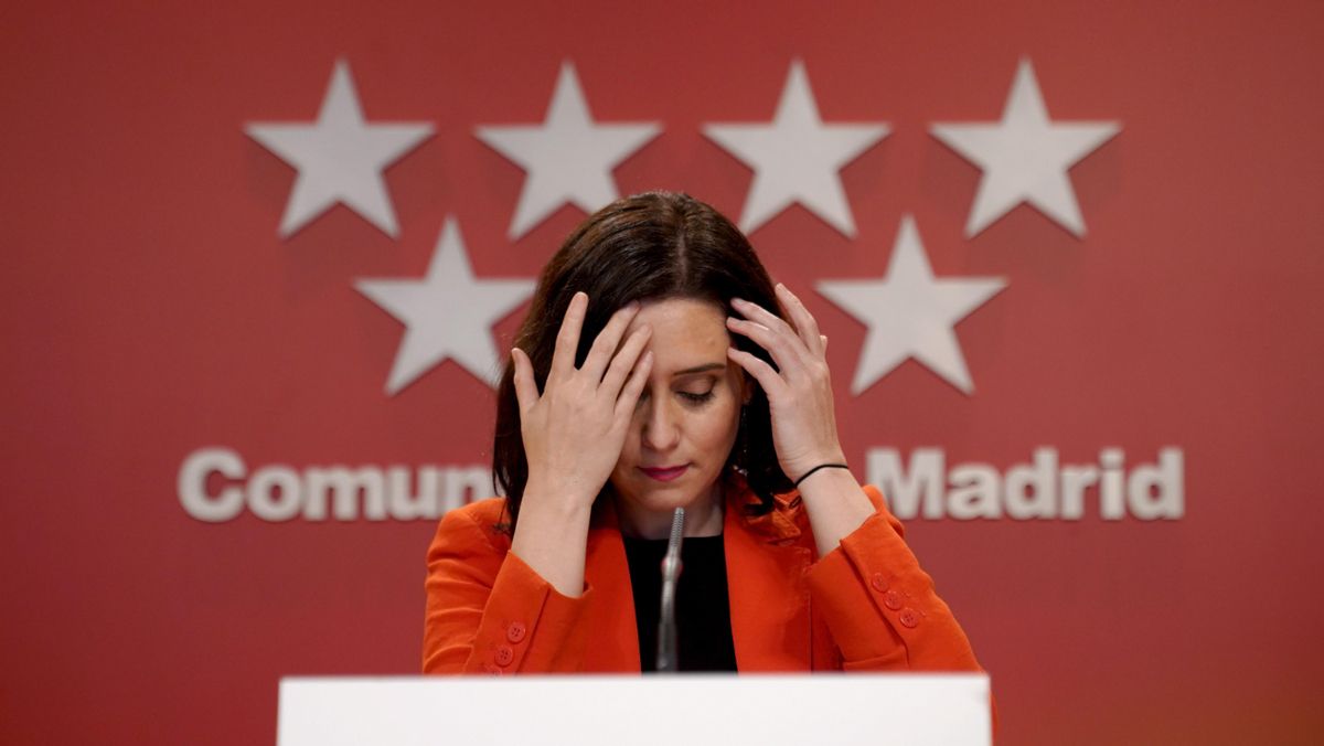 Isabel Díaz Ayuso, presidenta de la Comunidad de Madrid, durante una rueda de prensa. Isabel Díaz Ayuso, presidenta de la Comunidad de Madrid, durante una rueda de prensa.