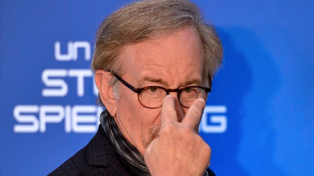 Steven Spielberg, el pasado 21 de marzo, en el estreno en Roma de ’Ready player one’