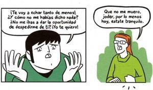 Viñetas del cómic ’Que no, que no me muero’, de María Hernández Martí y Javi de Castro. 