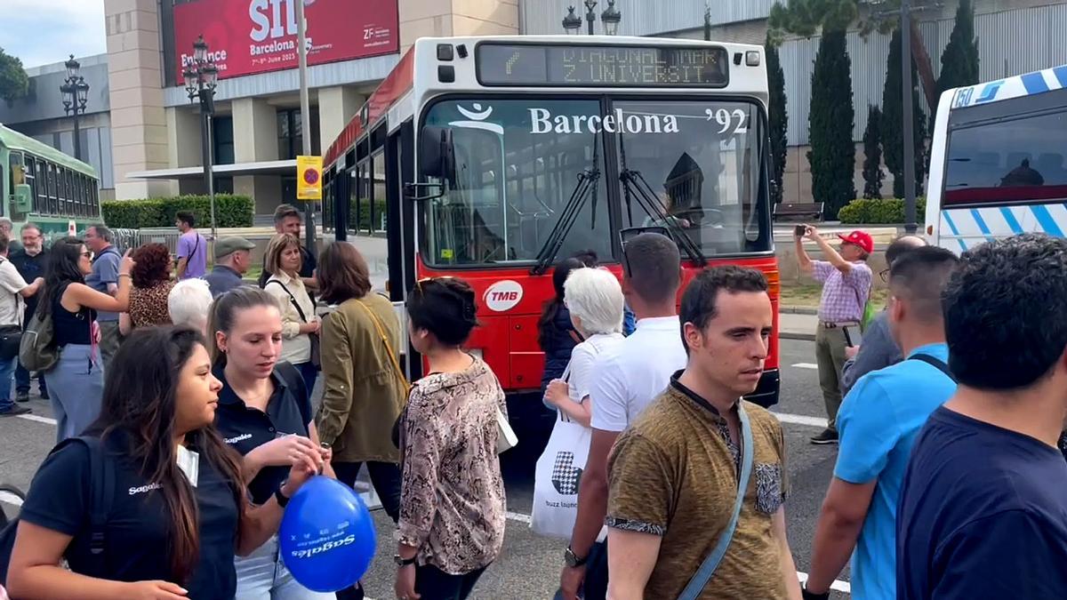 Autobuses históricos en Barcelona