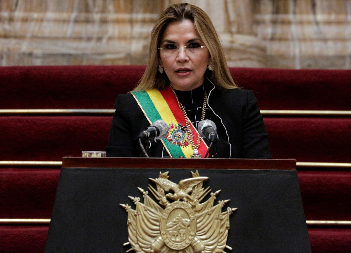 La expresidenta interina de Bolivia Jeanine Áñez.