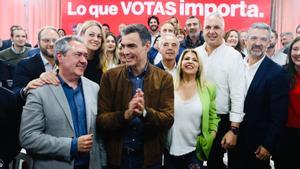 Pedro Sánchez arropa a los candidatos del PSOE en la provincia de Cádiz