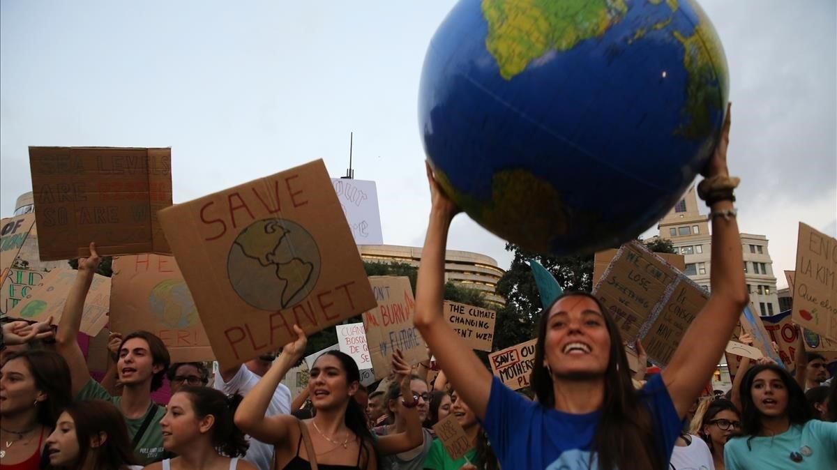 Manifestación contra el cambio climático, el pasado 27 de septiembre en Barcelona. Manifestación contra el cambio climático, el pasado 27 de septiembre en Barcelona.