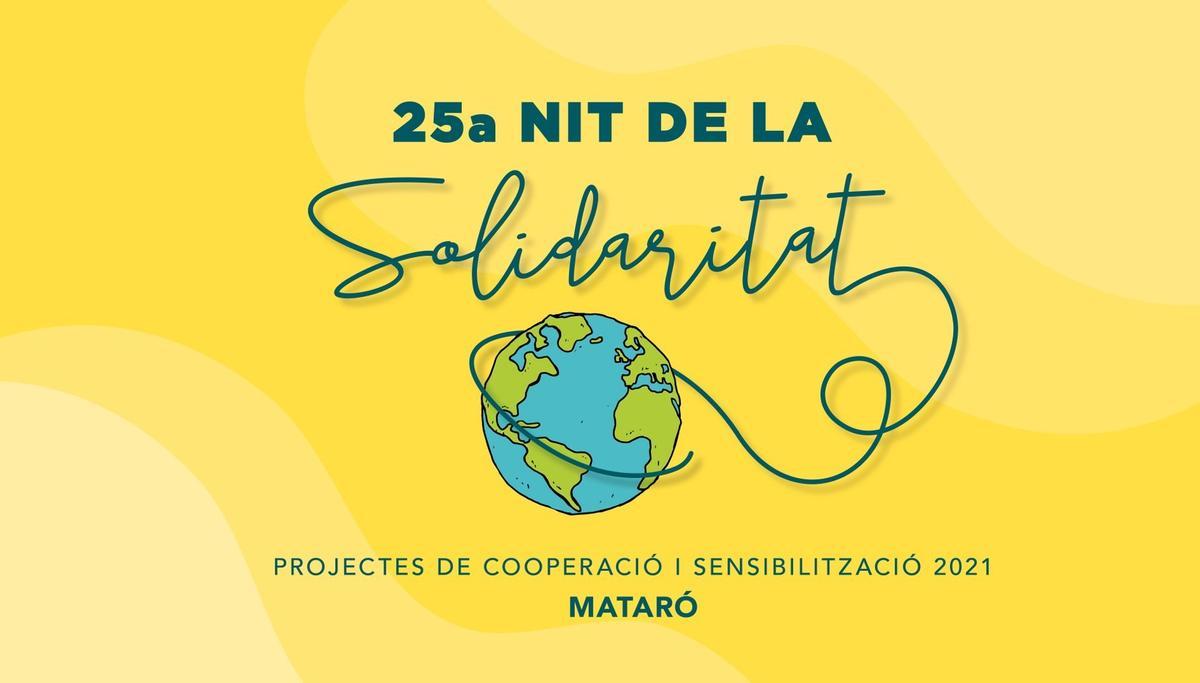 Cartel de la 25ª Noche de la Solidaridad de Mataró.