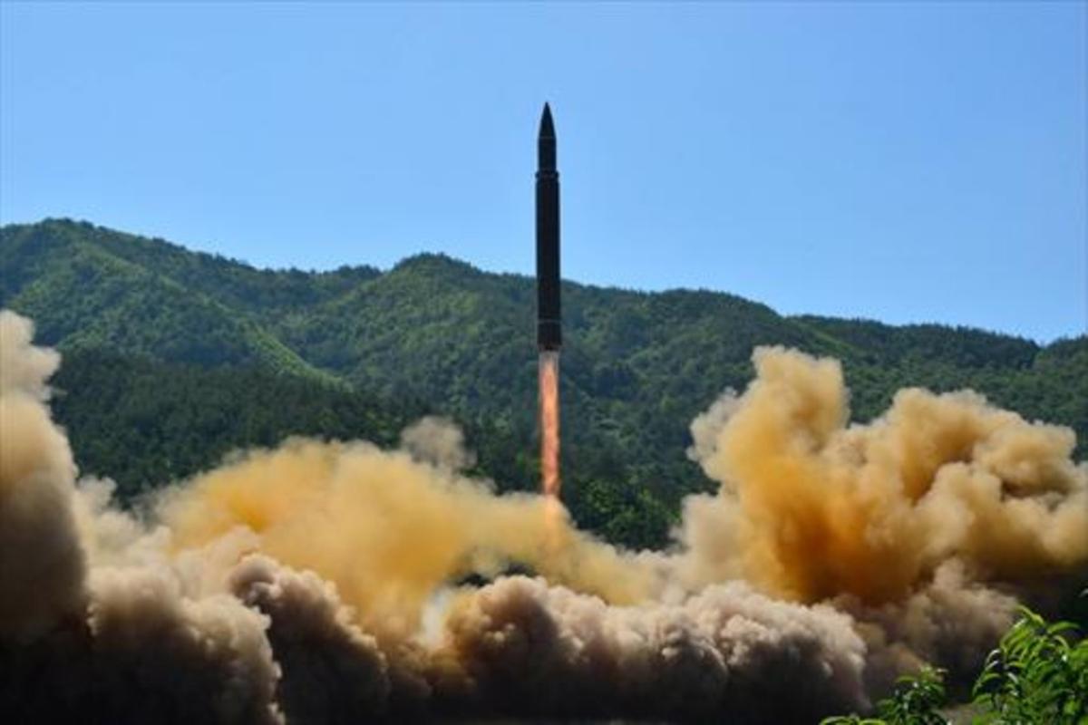 Un misil norcoreano lanzado el 29 de agosto.
