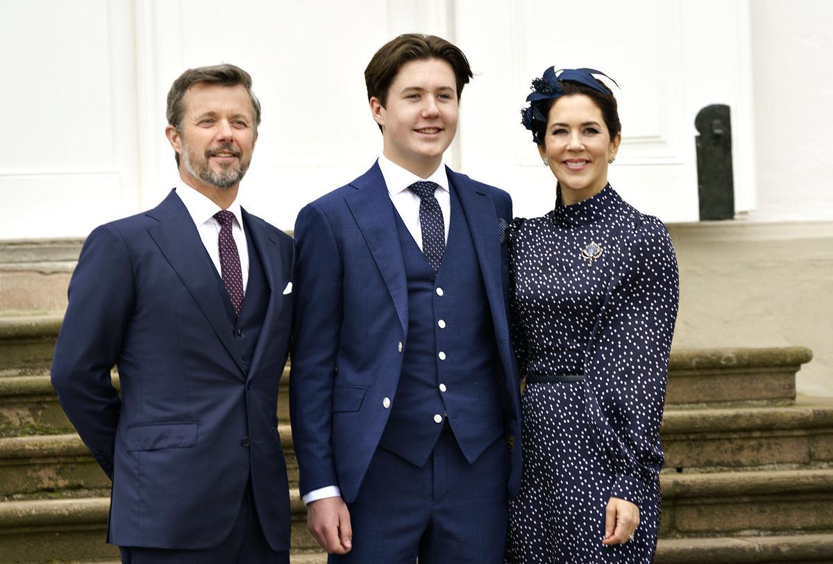 Prince Christian being confirmed in Fredensborg Castle Church