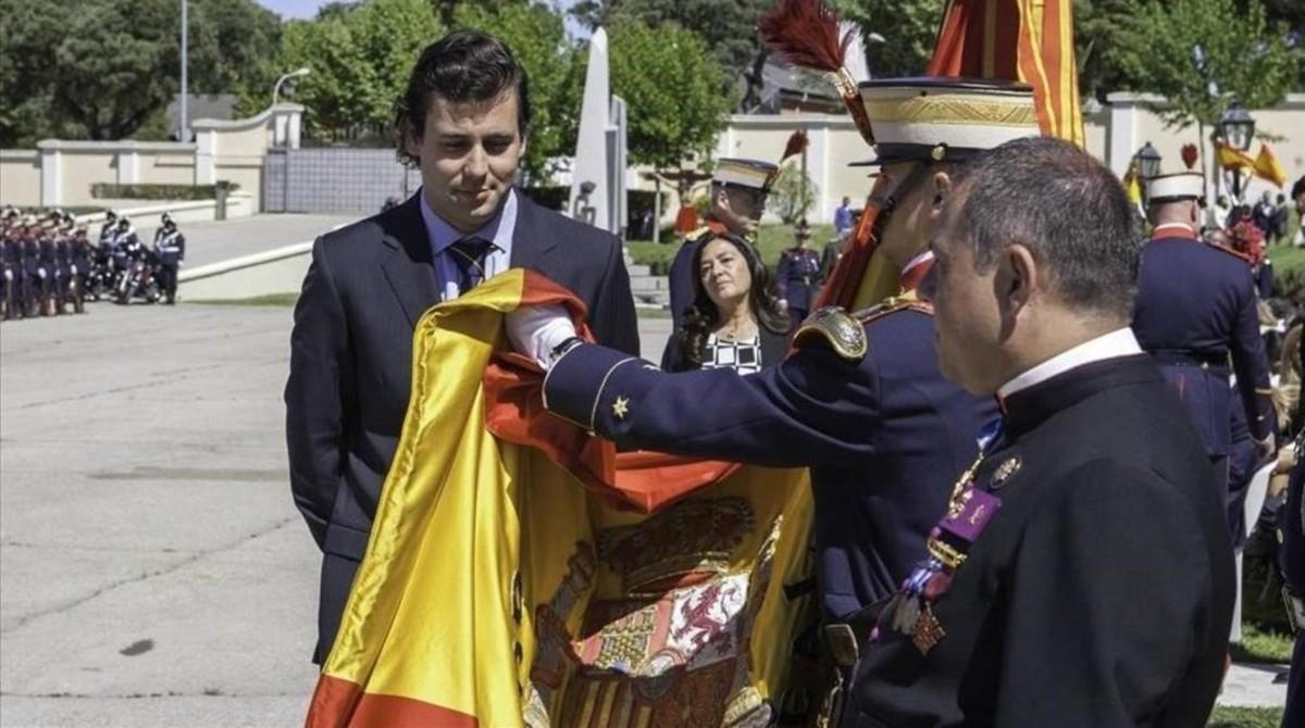 Juan Jose Franco Suelves  en una jura de bandera en 2015