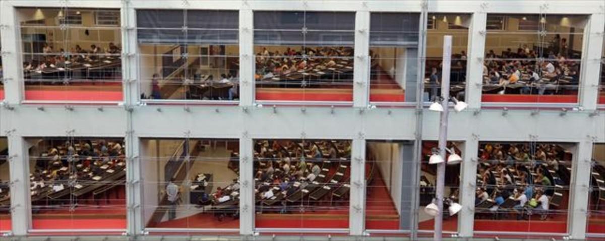 UPF Vista de las aulas del campus Ciutadella de la Universitat Pompeu Fabra, en Barcelona.