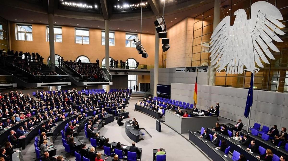 Vista general del Bundestag, el Parlamento alemán.