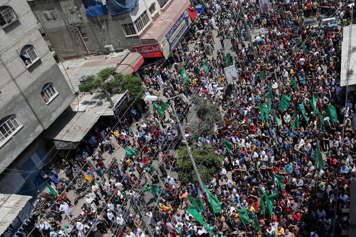 Seguidores de Hamas celebran la tregua con Israel. Seguidores de Hamas celebran la tregua con Israel.