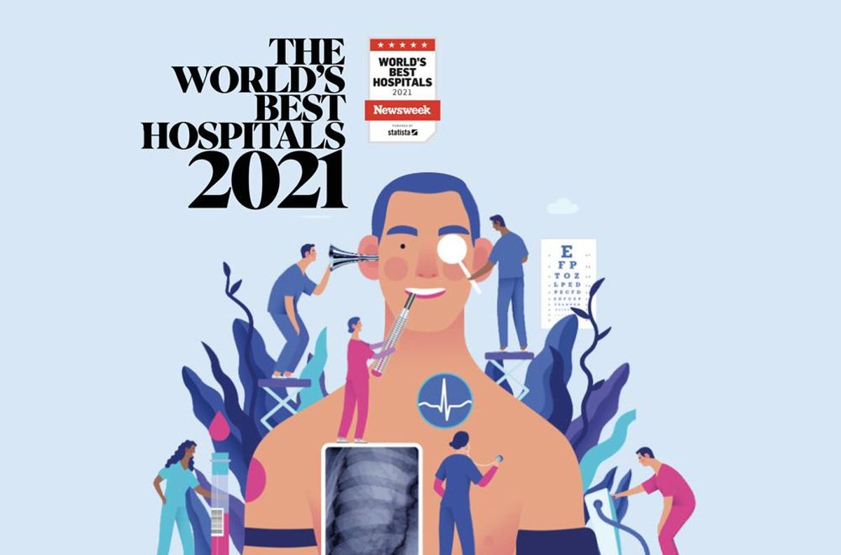 Ilustración de la revista ’Newsweek’ para acompañar su ranking de hospitales Ilustración de la revista ’Newsweek’ para acompañar su ranking de hospitales