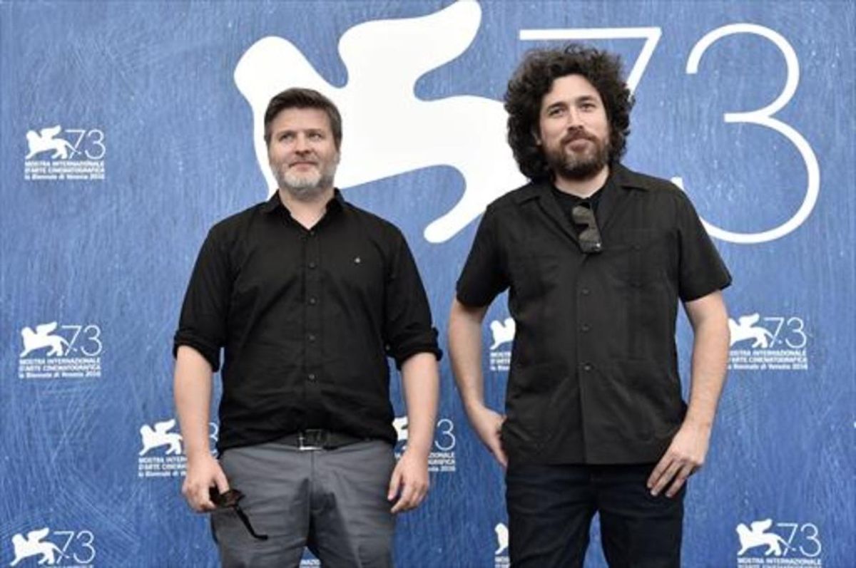 Mariano Cohn (derecha) y Gastón Duprat, en el Festival de Venecia. Mariano Cohn (derecha) y Gastón Duprat, en el Festival de Venecia.