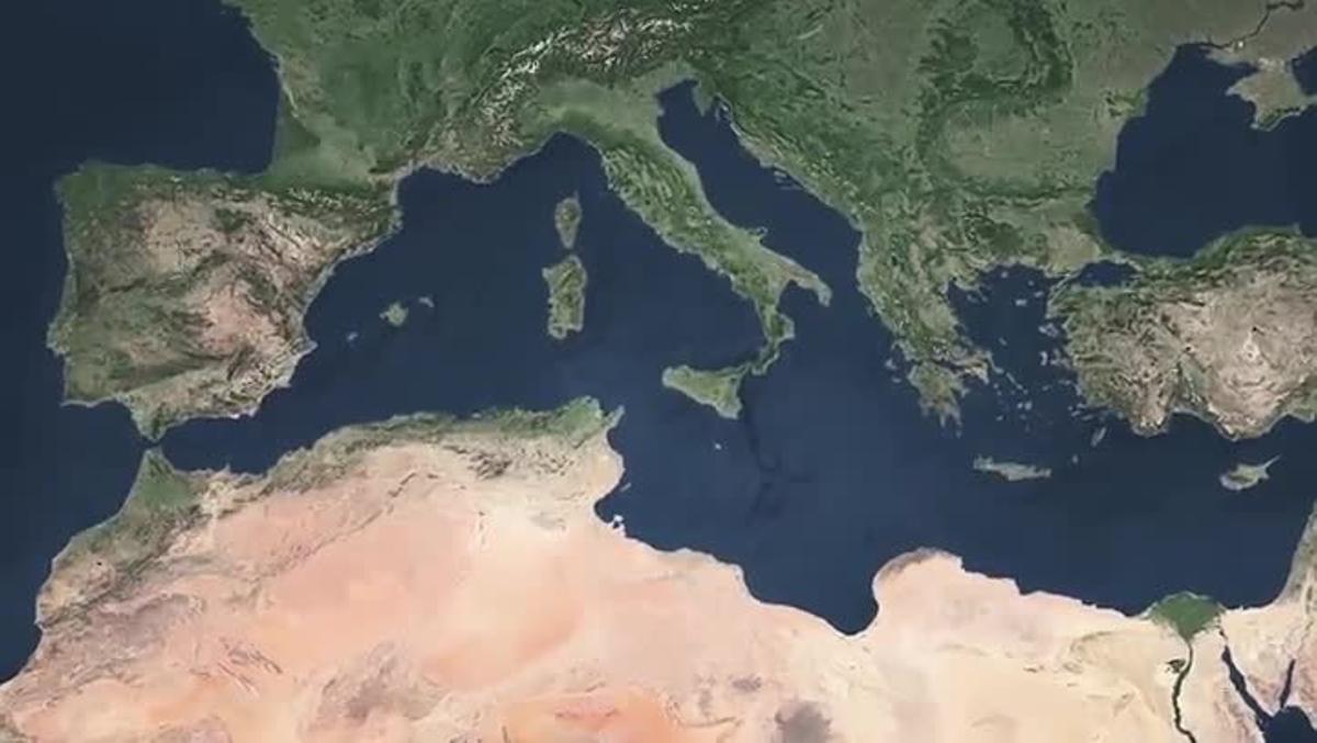 Los geólogos hallan indicios de una catarata en medio del Mediterráneo