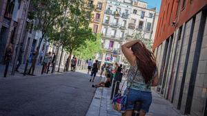 Vista de la calle d’en Robador de Barcelona.