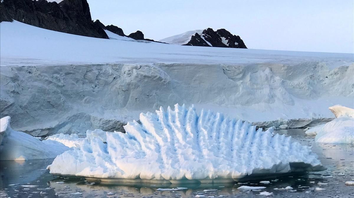 Grietas cerca de la linea de tierra del glaciar Pine Island, en la Antártida, en una imagen facilitada por ’Nature’. Grietas cerca de la linea de tierra del glaciar Pine Island, en la Antártida, en una imagen facilitada por ’Nature’.