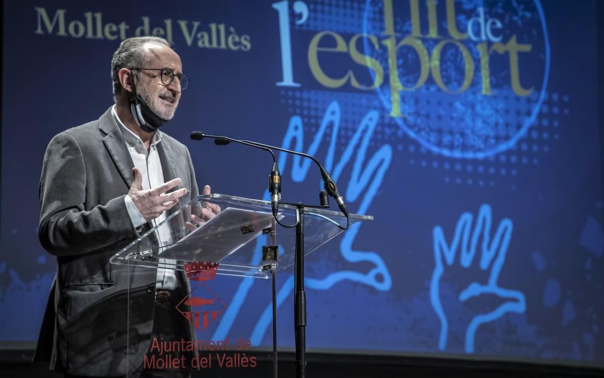 Josep Monràs, alcalde de Mollet del Vallès, en la gala de la XXVIII Nit de l’Esport. Josep Monràs, alcalde de Mollet del Vallès, en la gala de la XXVIII Nit de l’Esport.