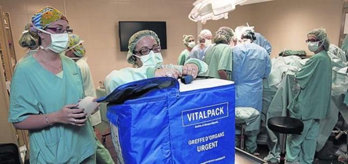 Una de las salas de trasplantes del Hospital Clínic, en una imagen tomada en el año 2011. Una de las salas de trasplantes del Hospital Clínic, en una imagen tomada en el año 2011.