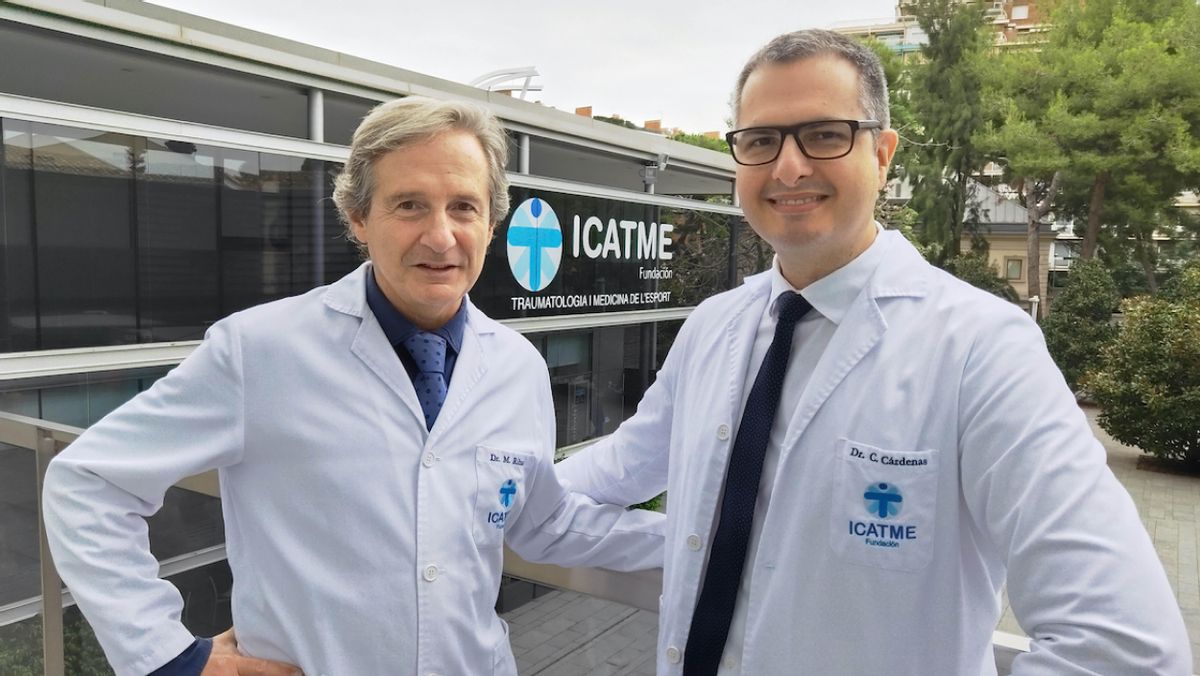 Los doctores Manuel Ribas y Carlomagno Cardenas, de la Unidad de Cadera del ICATME Los doctores Manuel Ribas y Carlomagno Cardenas, de la Unidad de Cadera del ICATME
