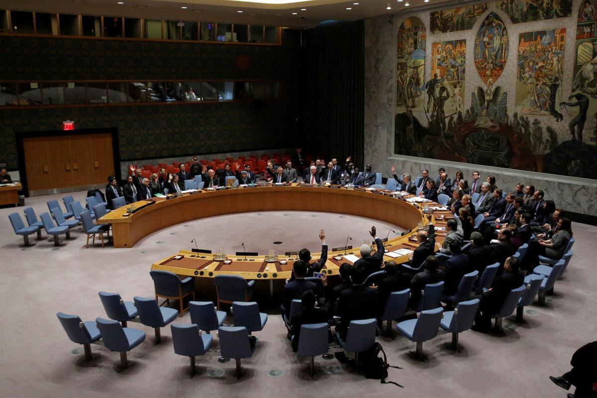 Consejo de Seguridad de la ONU en la votación sobre Siria.