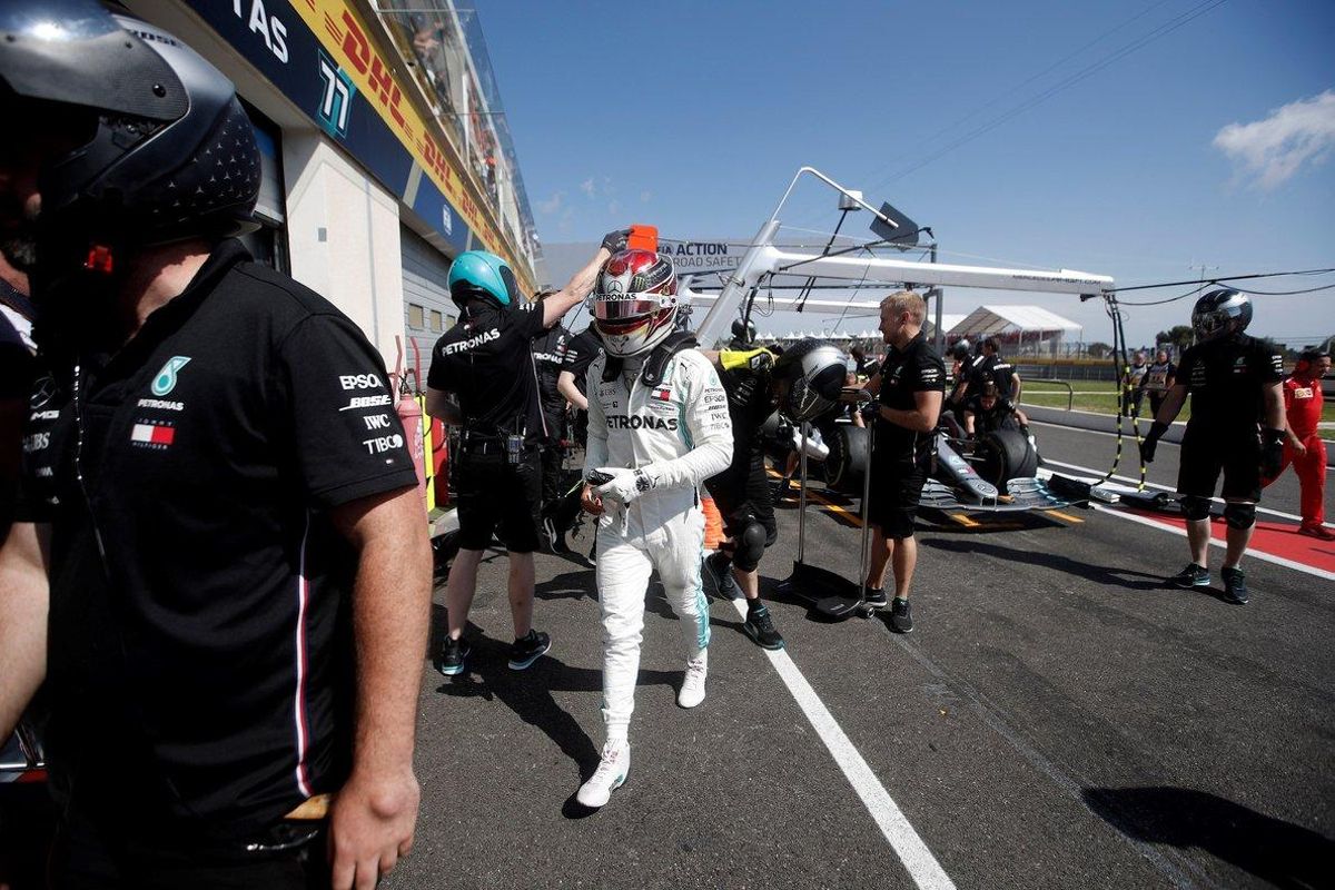 Lewis Hamilton, durante los entrenamientos en el circuito Paul Ricard el año pasado. Lewis Hamilton, durante los entrenamientos en el circuito Paul Ricard el año pasado.