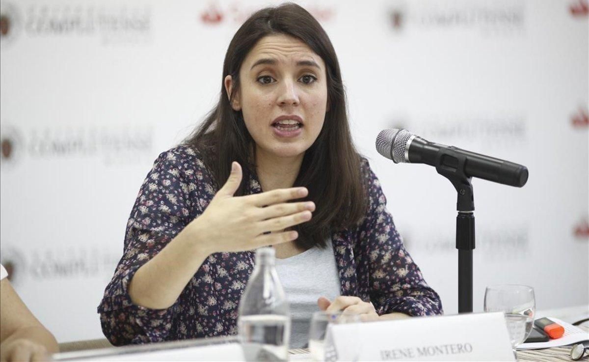 Irene Montero, portavoz de Unidas Podemos. Irene Montero, portavoz de Unidas Podemos.