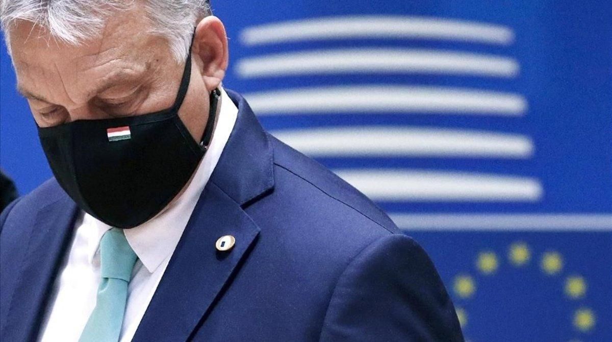 El primer ministro húngaro, Viktor Orban, durante la cumbre. El primer ministro húngaro, Viktor Orban, durante la cumbre.