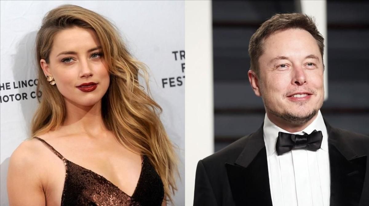 La actriz Amber Heard y su novio, el multimillonario Elon Musk. La actriz Amber Heard y su novio, el multimillonario Elon Musk.