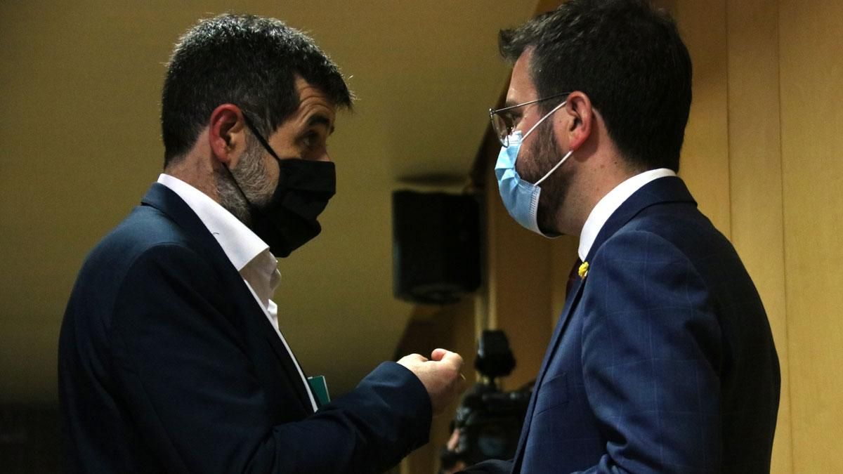 Jordi Sànchez y Pere Aragonès. Jordi Sànchez y Pere Aragonès.