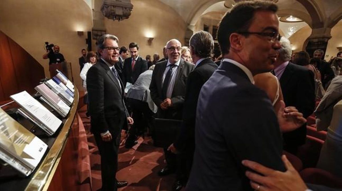 El ’president’ Artur Mas, durante la presentación de los informes en el Palau de la Generalitat el pasado 27 de julio. El ’president’ Artur Mas, durante la presentación de los informes en el Palau de la Generalitat el pasado 27 de julio.