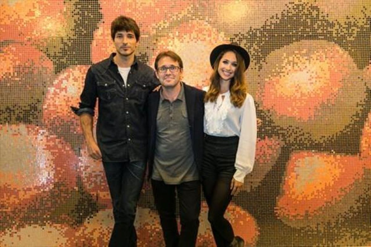 Andrés Velencoso, Alberto Marini y Maiara Walsh, ayer en Sitges. Andrés Velencoso, Alberto Marini y Maiara Walsh, ayer en Sitges.