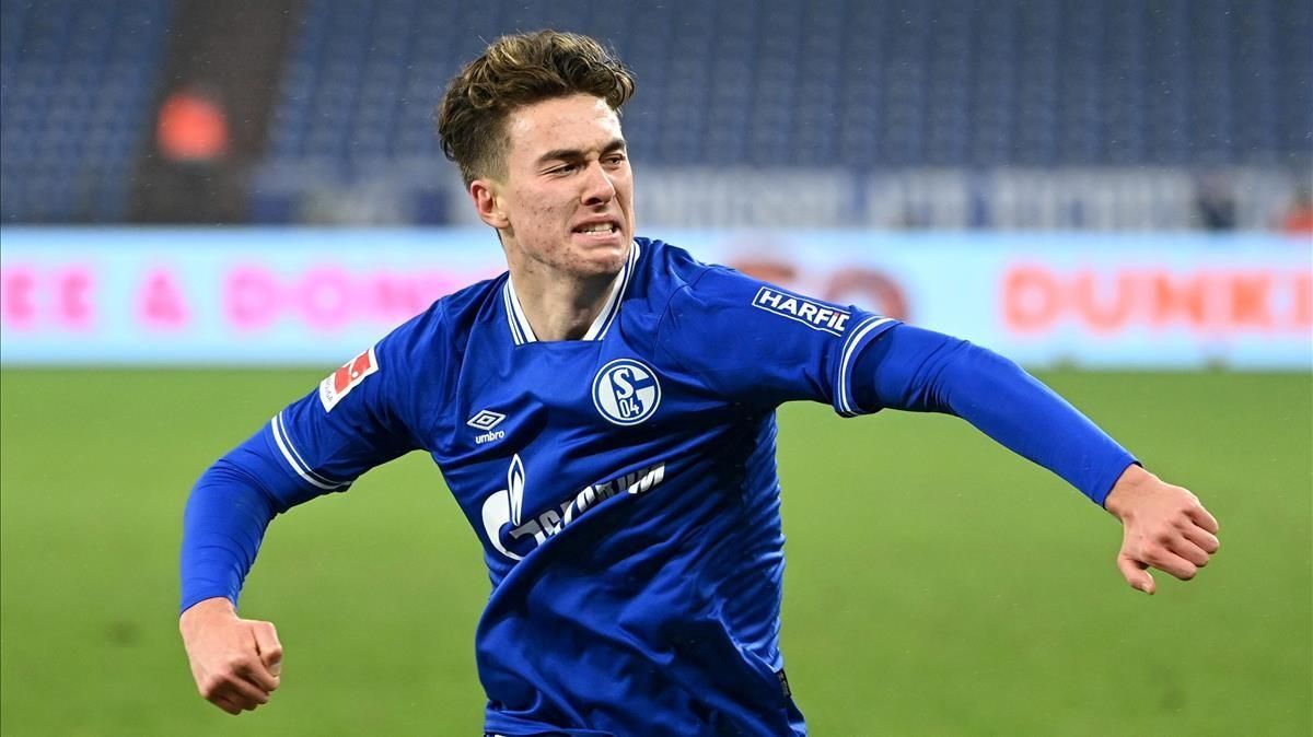 Matthew Hoppe celebra el segundo de los tres goles que marcó con el Schalke 04 al Hoffenheim en el duelo de la Bundesliga del pasado 9 de enero. Matthew Hoppe celebra el segundo de los tres goles que marcó con el Schalke 04 al Hoffenheim en el duelo de la Bundesliga del pasado 9 de enero.