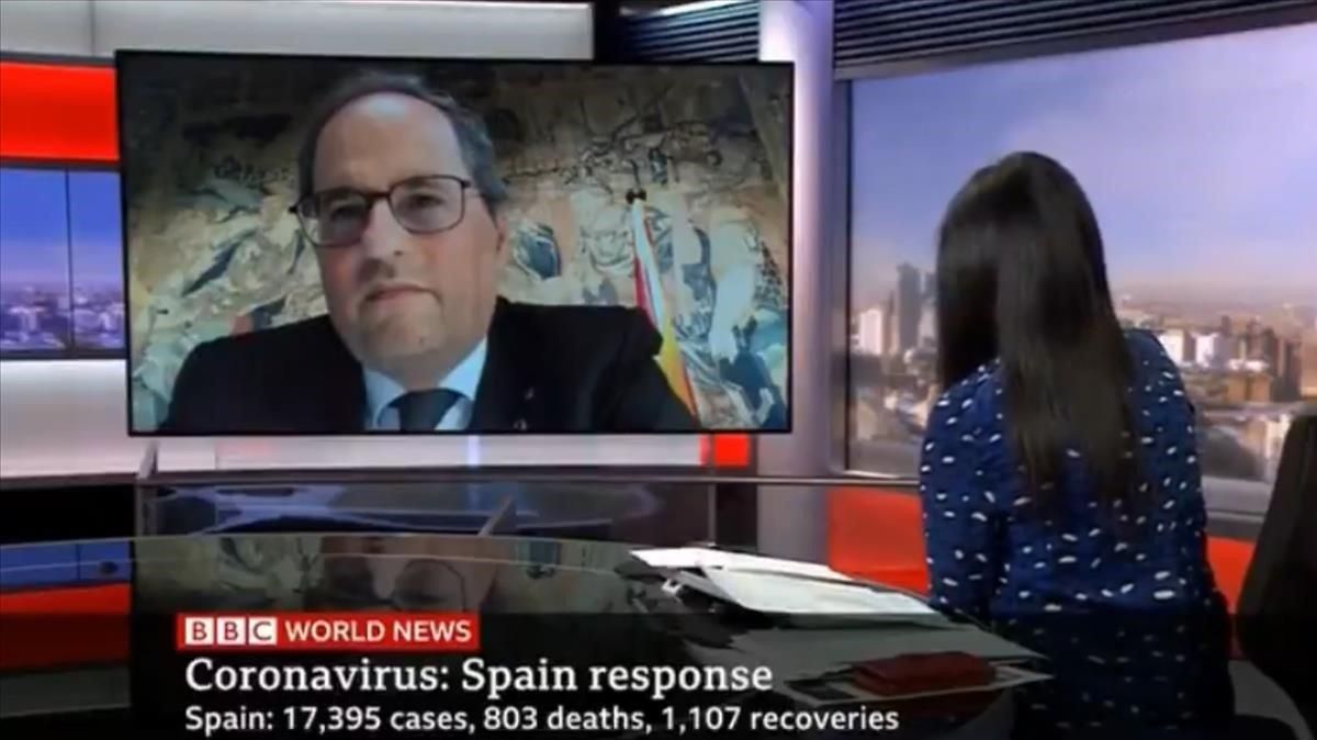 El ’president’, Quim Torra, entrevistado en la BBC por el coronavirus El ’president’, Quim Torra, entrevistado en la BBC por el coronavirus