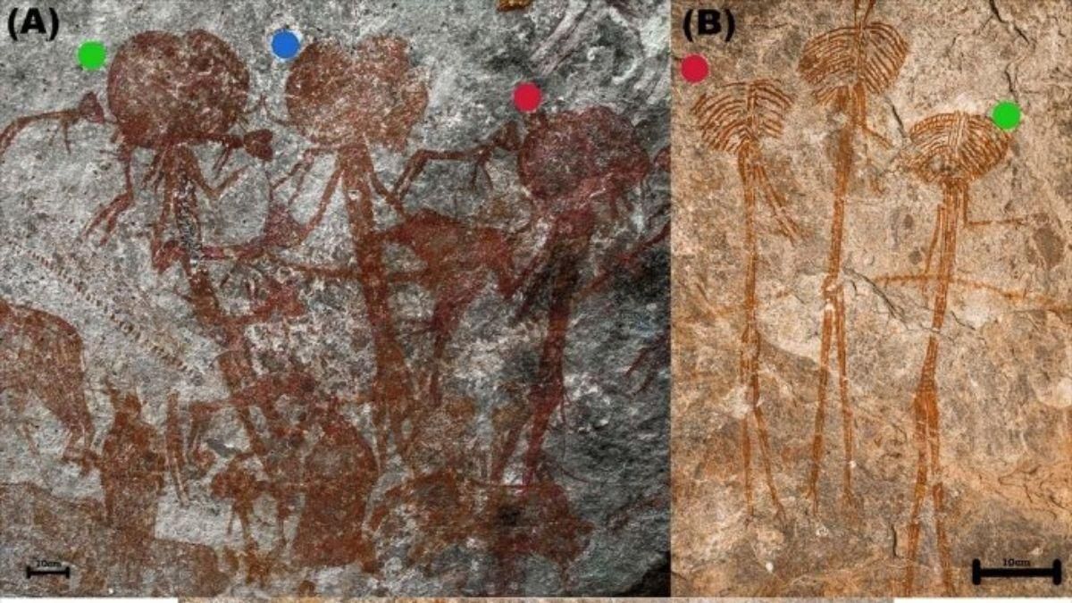 Descubren figuras antropomórficas con extrañas cabezas gigantes en un sitio de arte rupestre Descubren figuras antropomórficas con extrañas cabezas gigantes en un sitio de arte rupestre