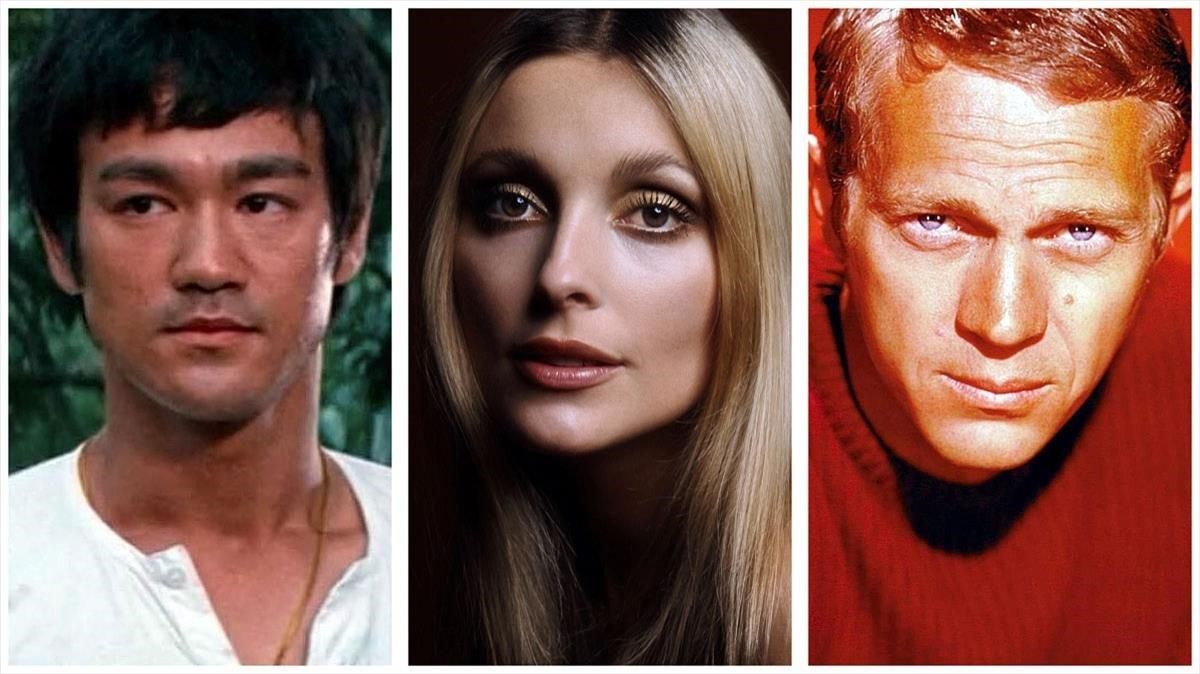 Bruce Lee, Sharon Tate y Steve McQueen. Bruce Lee, Sharon Tate y Steve McQueen.