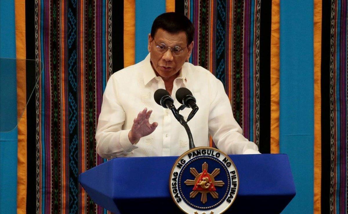 Rodrigo Duterte, en una comparecencia en el Congreso.