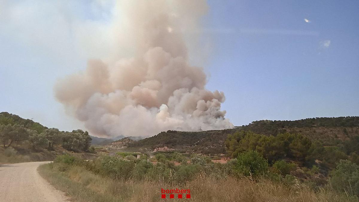 L’incendi de Corbera d’Ebre supera les 200 hectàrees
