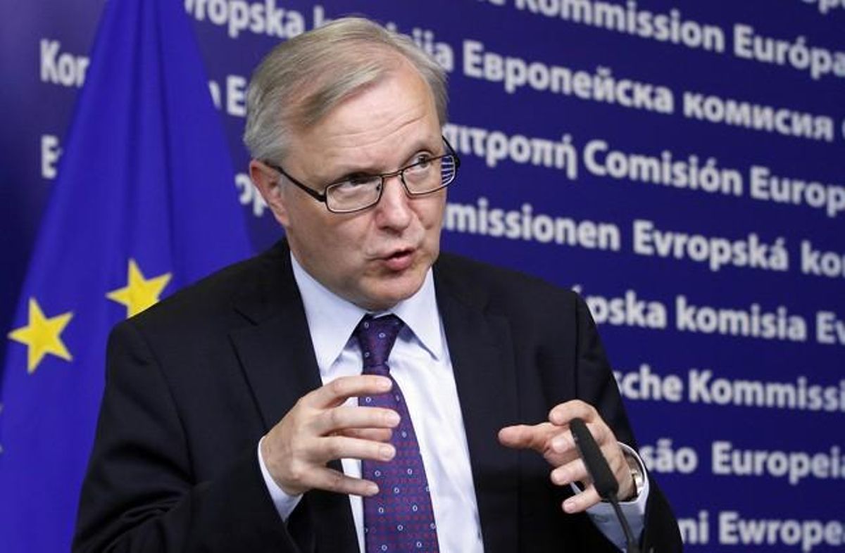 El comisario económico europeo, Olli Rehn, durante una rueda de prensa, el pasado junio en Bruselas. El comisario económico europeo, Olli Rehn, durante una rueda de prensa, el pasado junio en Bruselas.