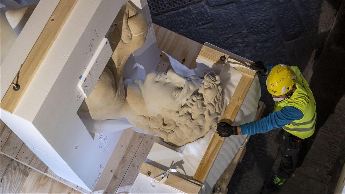 La reproducción en 3D del David de Miguel Ángel realizada en Florencia para exponer en Dubai La reproducción en 3D del David de Miguel Ángel realizada en Florencia para exponer en Dubai