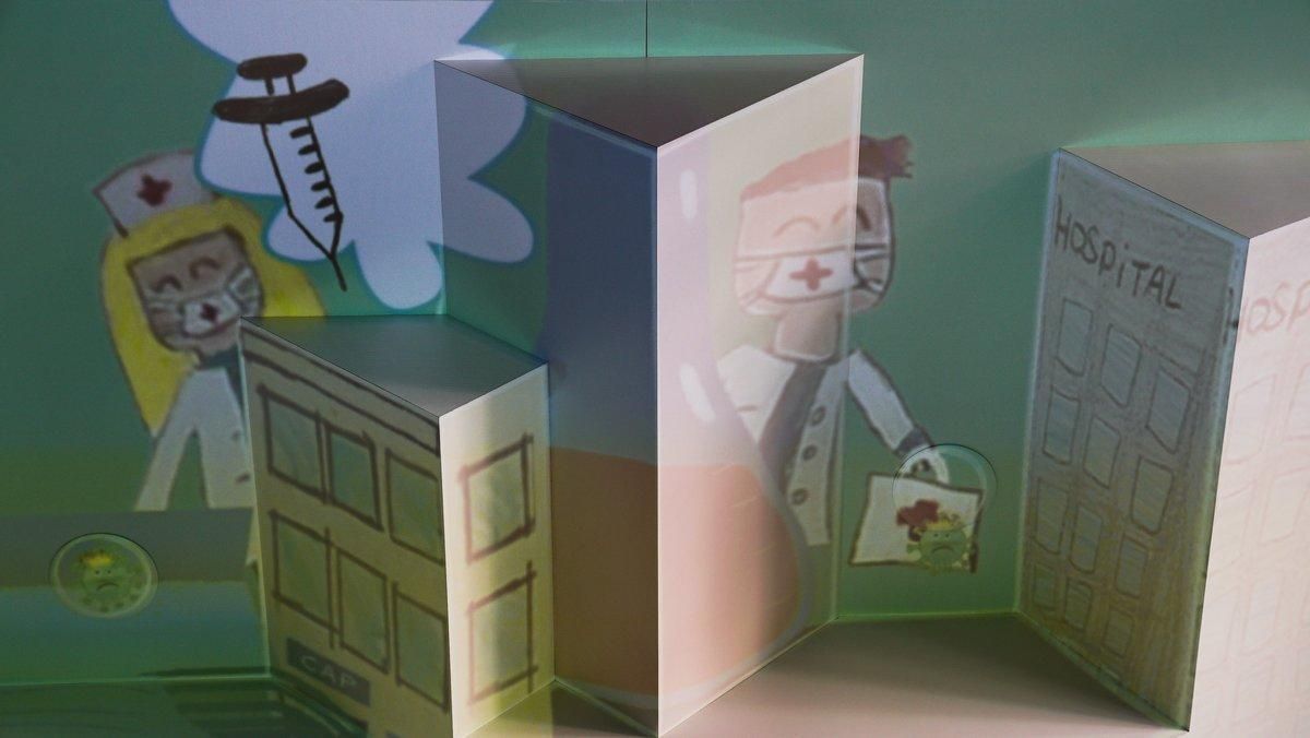 Els dibuixos de nens durant el confinament, en una exposició Els dibuixos de nens durant el confinament, en una exposició