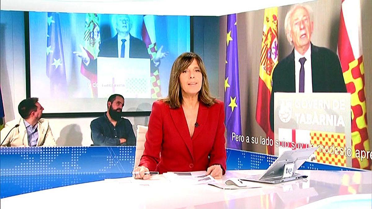Apertura del ’Telediario’ (TVE-1) del martes.