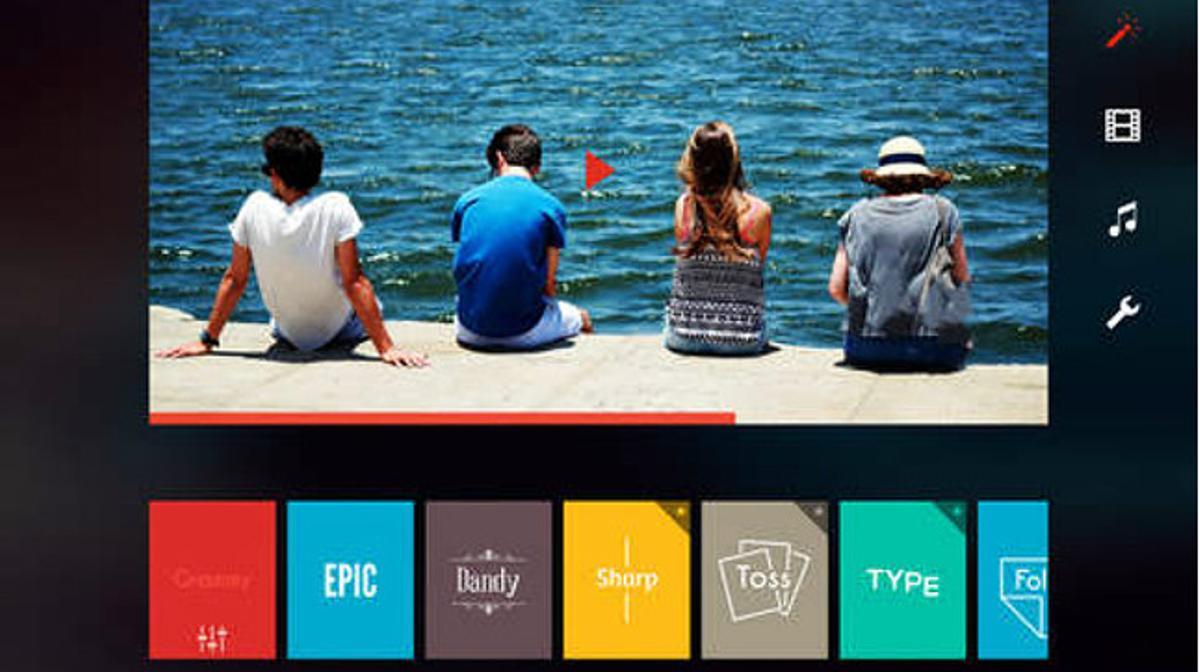 Interfaz de la app ’Replay’, premiada como App del 2014 por Apple.