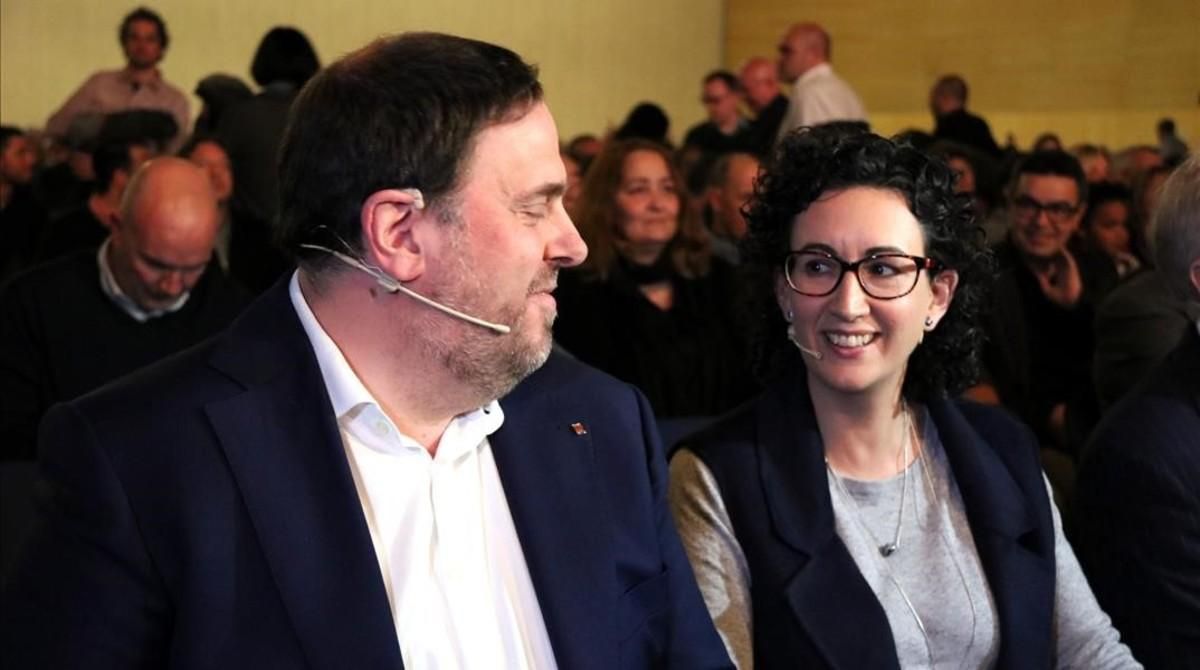 Oriol Junqueras y Marta Rovira, en una imagen del 2017 Oriol Junqueras y Marta Rovira, en una imagen del 2017