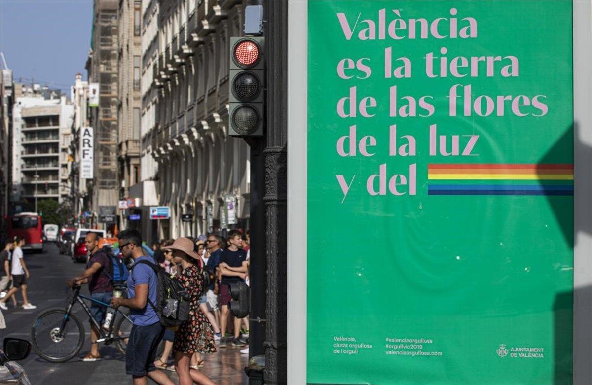 Cartel de la campaña del Ayuntamiento de València con la que el consitorio se suma a las celebraciones del Día del Orgullo