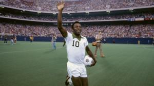 Pelé, en su época en el Cosmos de Nueva York.