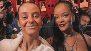 Rihanna y Victoria Federica en el desfile de Dior de la semana de la moda de París.