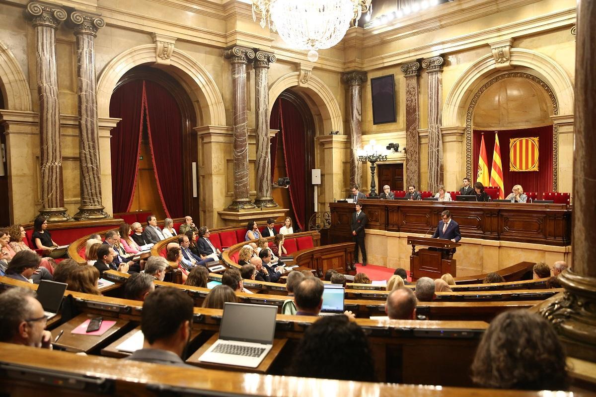 El hemiciclo del Parlament, durante el debate de política general
