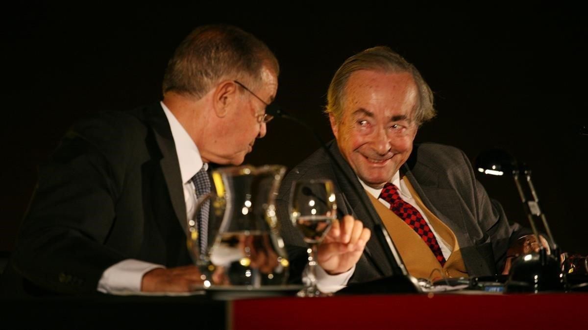 Steiner (de frente) en noviembre del 2007, durante una conferencia en Barcelona. Steiner (de frente) en noviembre del 2007, durante una conferencia en Barcelona.