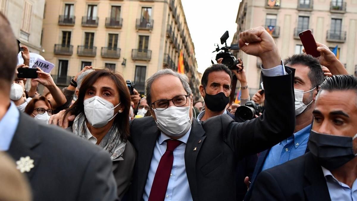 El TSJC retalla en gairebé tres mesos la inhabilitació de Torra El TSJC retalla en gairebé tres mesos la inhabilitació de Torra