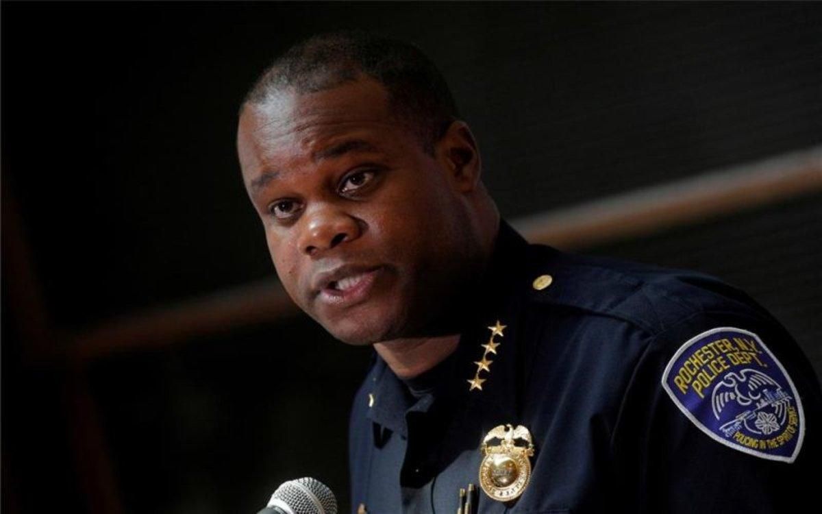 La’Ron Singletary, jefe de la Policía de Rochester, Nueva York. La’Ron Singletary, jefe de la Policía de Rochester, Nueva York.